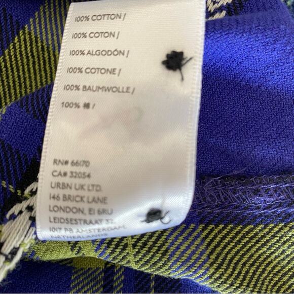 Without Walls Ikat Purple Plaid Flannel Hooded Overshirt NWTs size Large - Picture 9 of 13